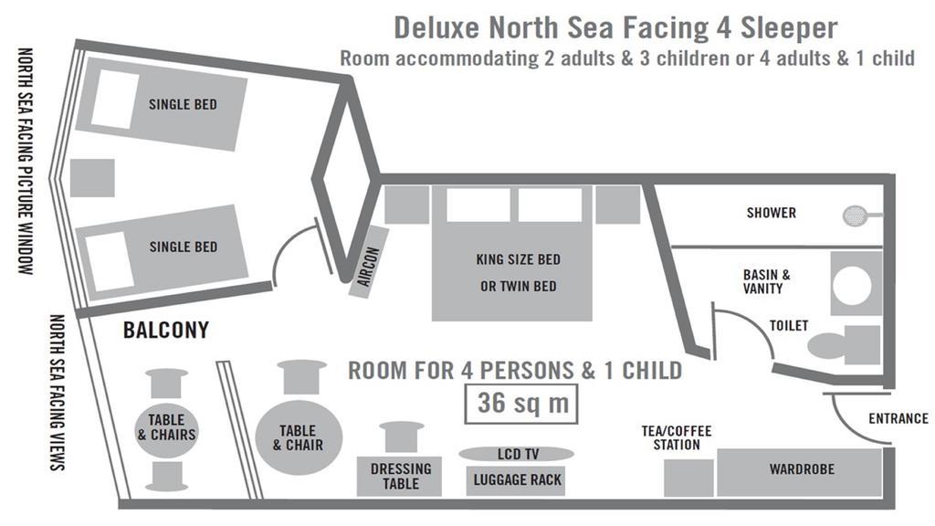Deluxe Quadruple Room - Front Sea Facing