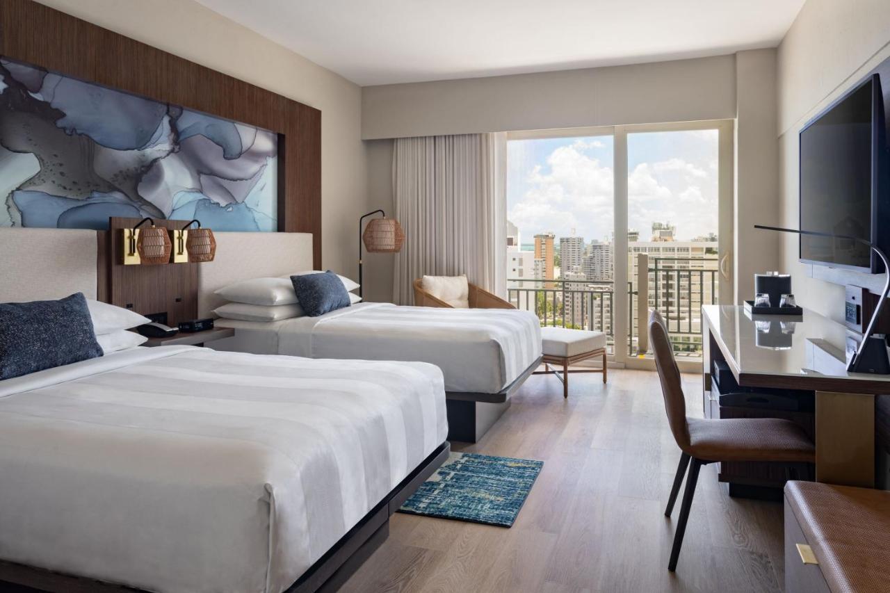 City View Room Two Double Beds Balcony Tower
