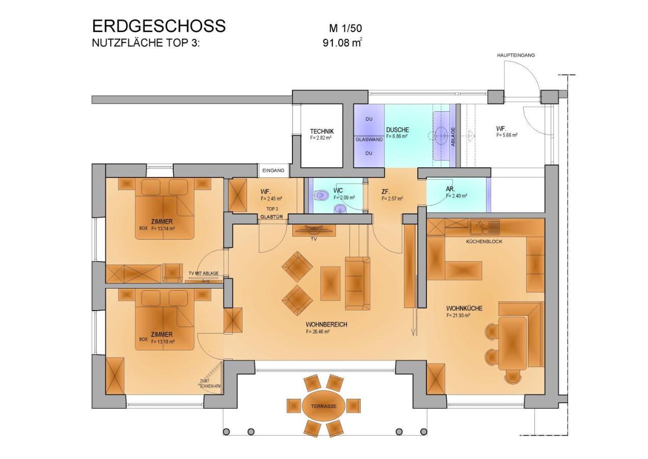 Apartment mit Terrasse