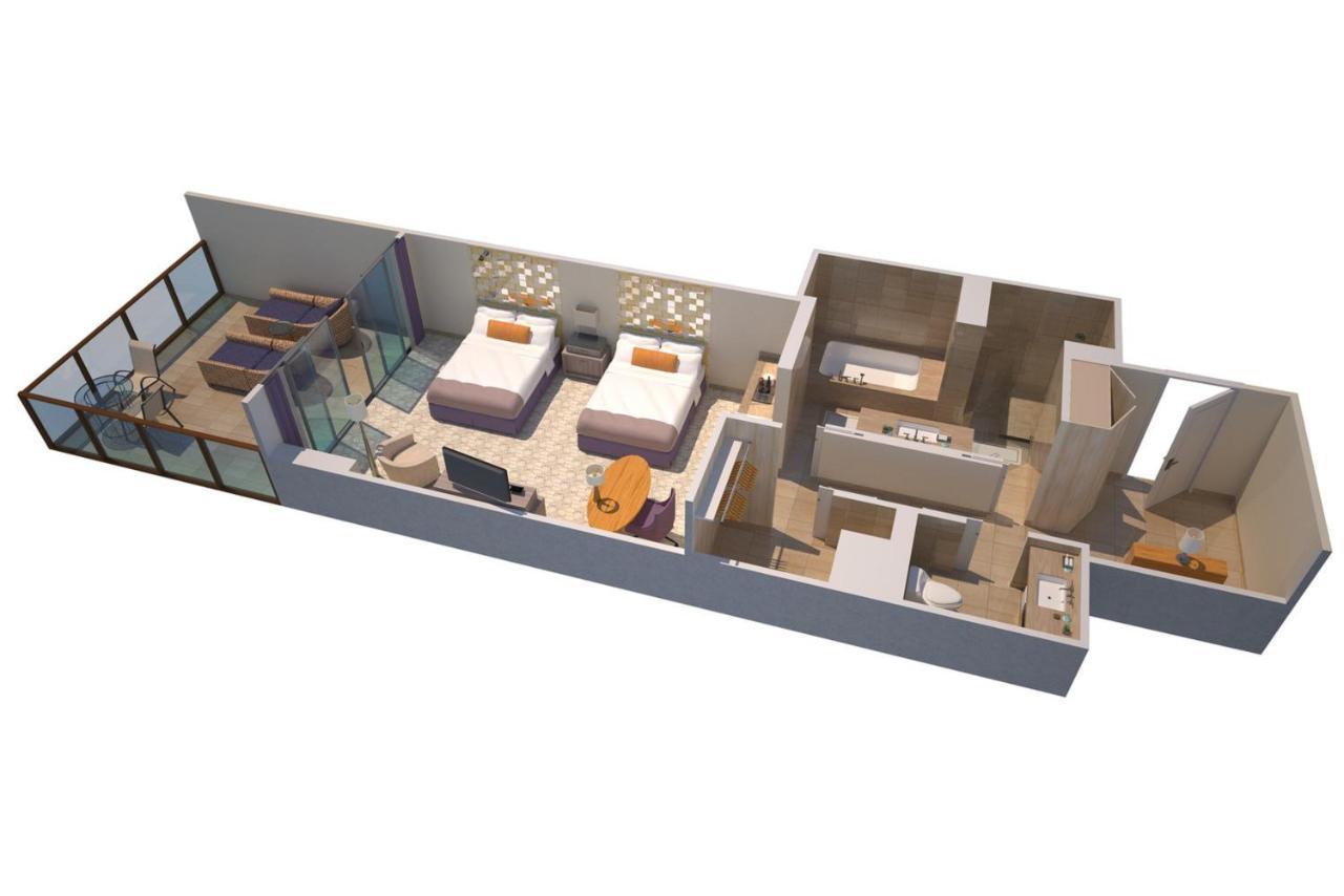 Habitación Grand Luxe frente al mar adaptada para personas con movilidad reducida y con bañera adaptada - 1 cama extragrande