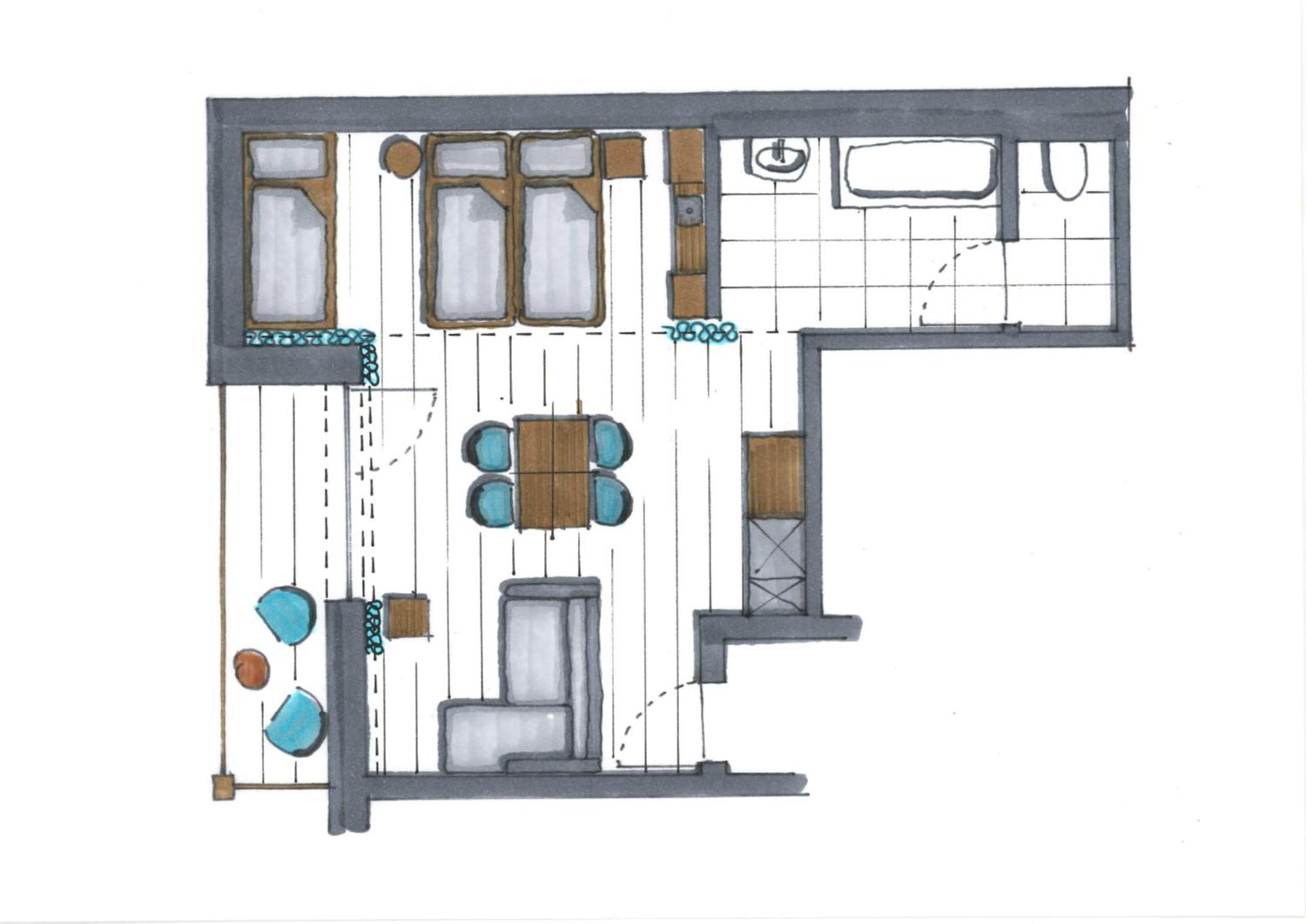 Familienzimmer mit Balkon