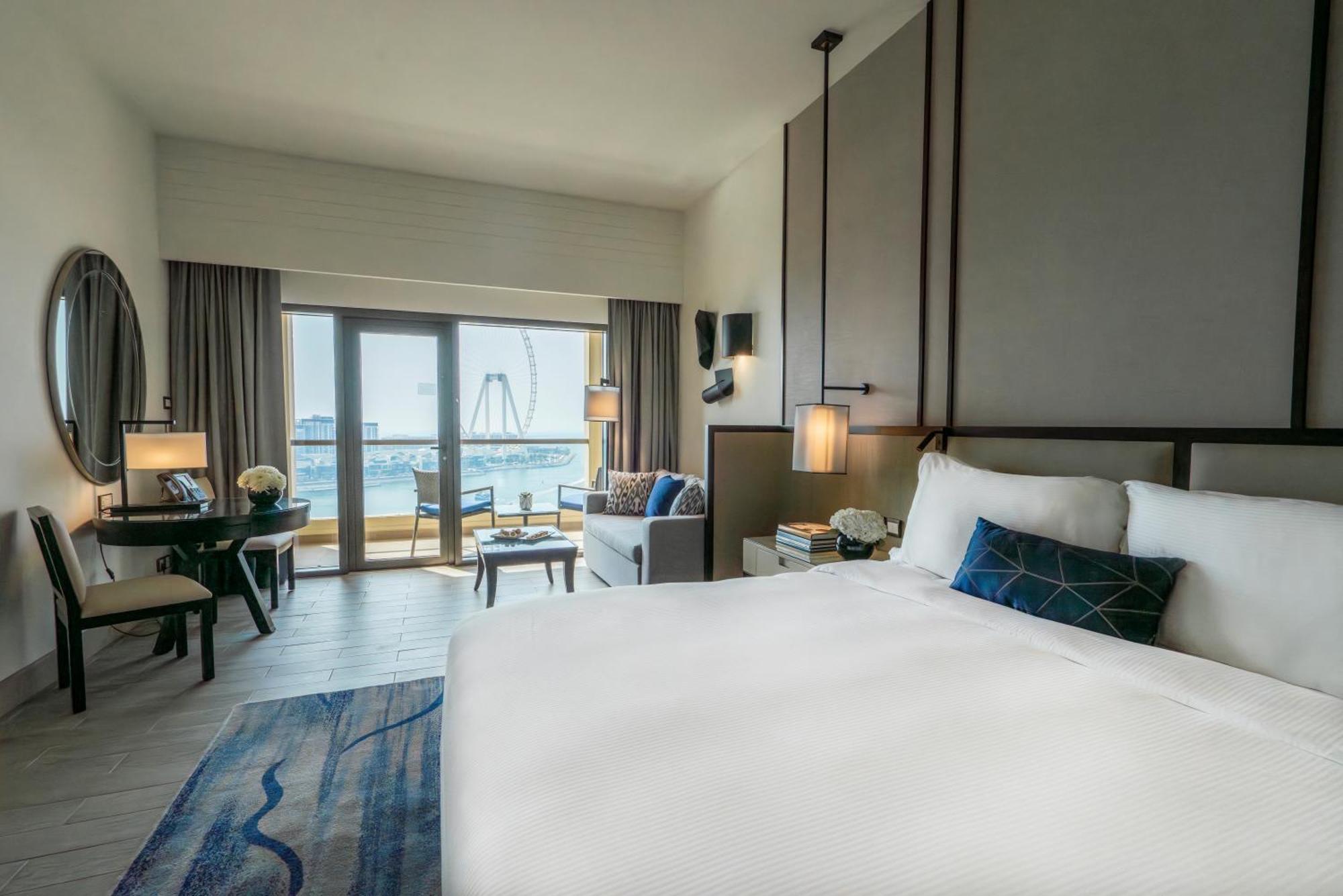 Habitación Ain Dubai con vistas al mar y balcón - Cama extragrande