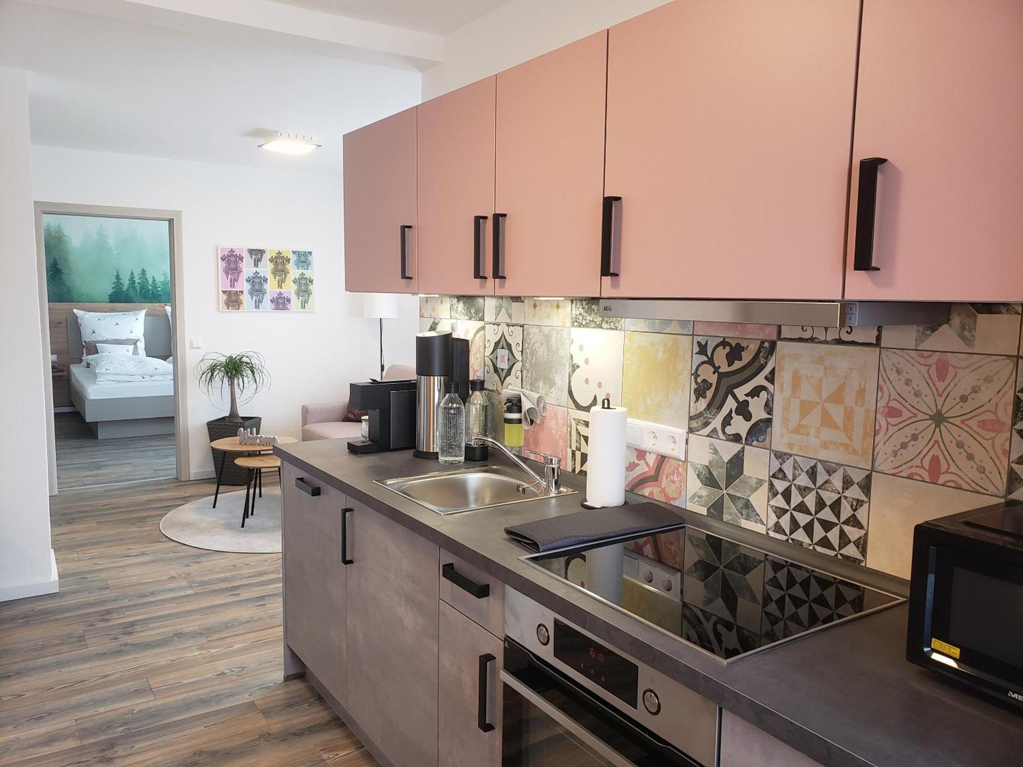 Apartment mit 2 Schlafzimmern und Gartenblick