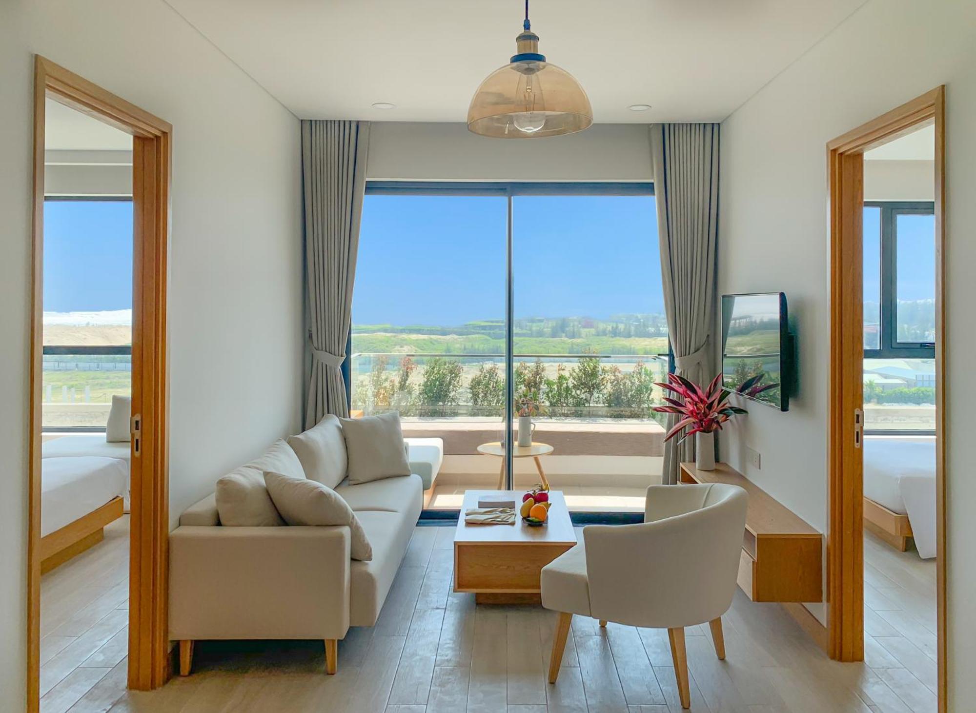 Ferienwohnung mit 3 Schlafzimmern und Balkon – eingeschränkter Meerblick