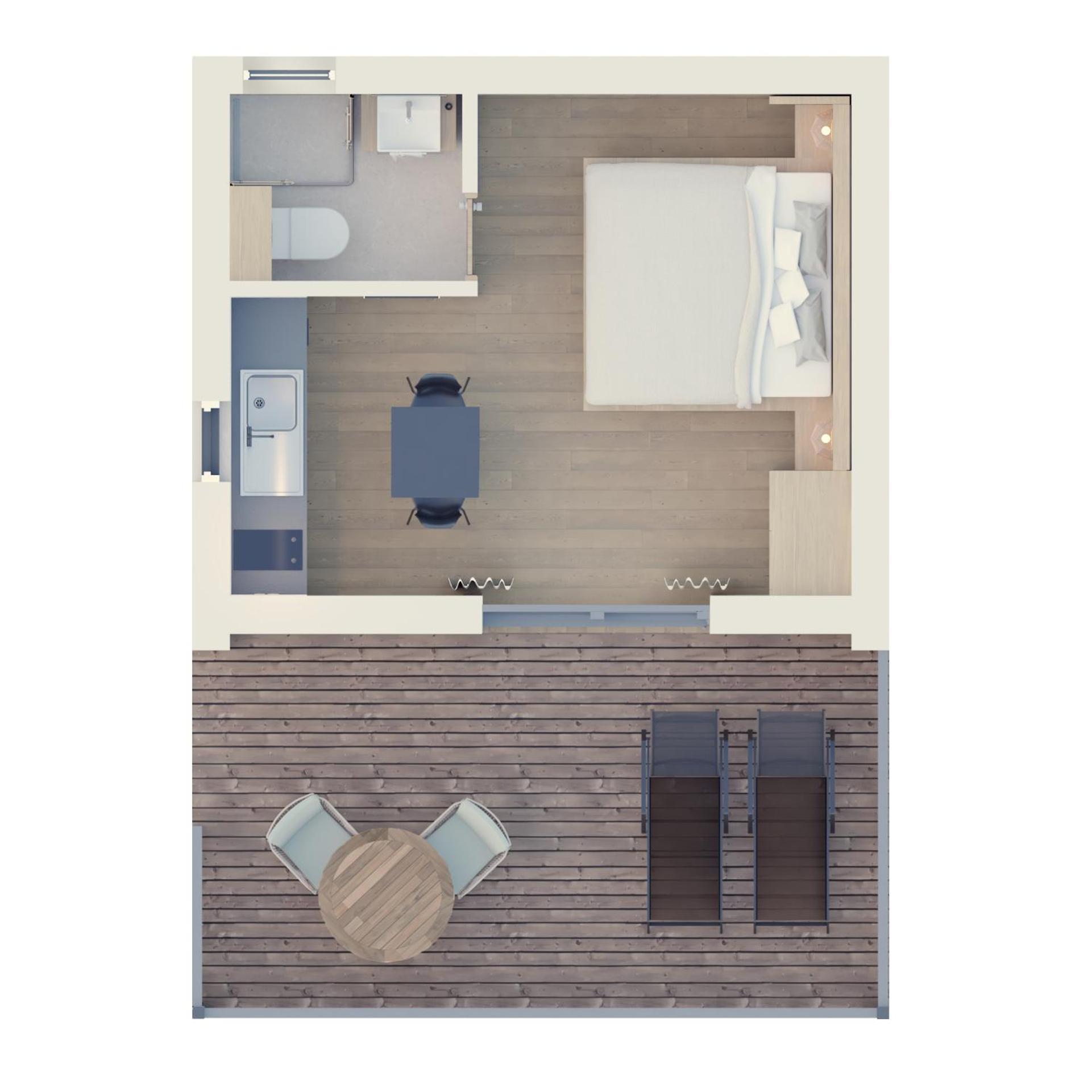 Bungalow mit Terrasse