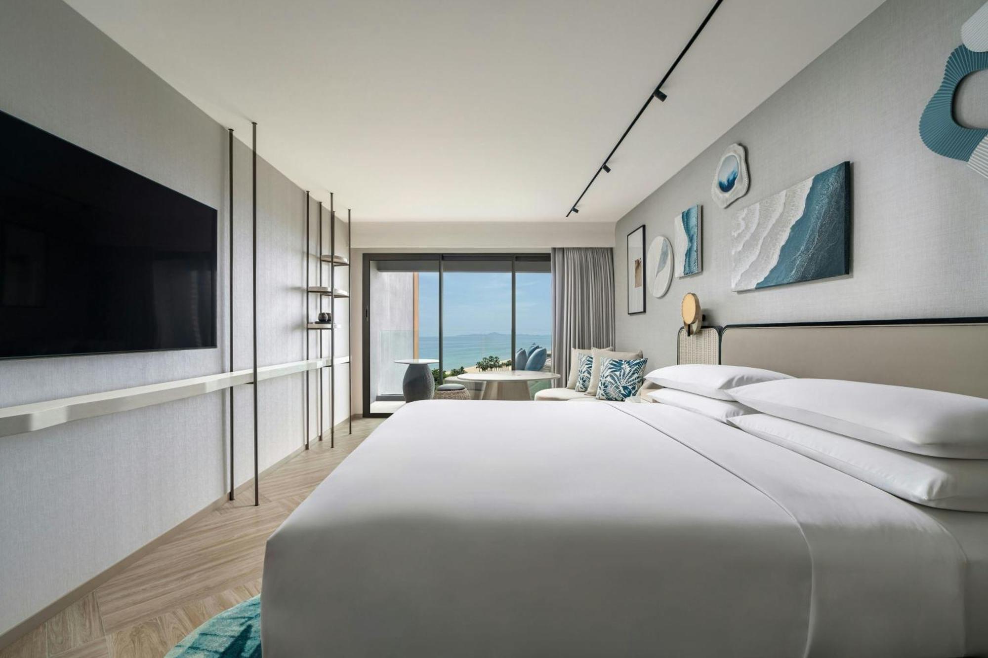Premium Deluxe Gästezimmer, 1 Kingsize-Bett, Meerblick, Balkon