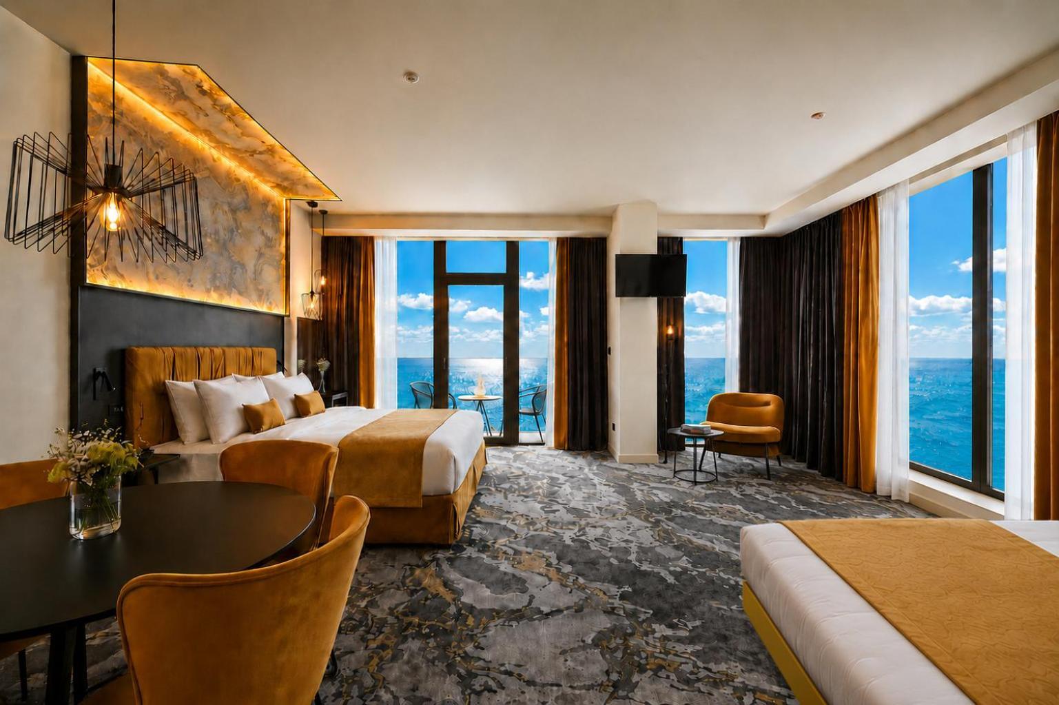 Family Room Kitchenette & Sea View