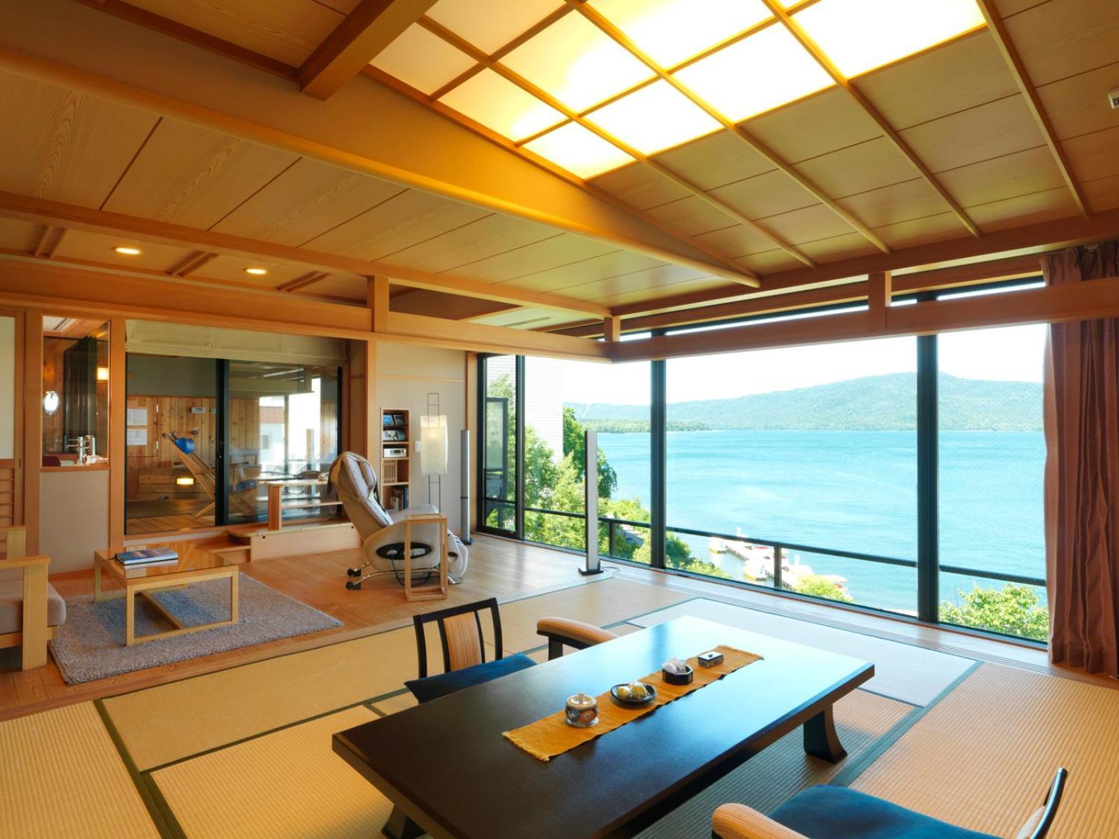 Deluxe Suite with Open-Air Bath and Lake View - Traditional Japanese Style Kaiseki Dinner + Japanese Style Breakfast Included
