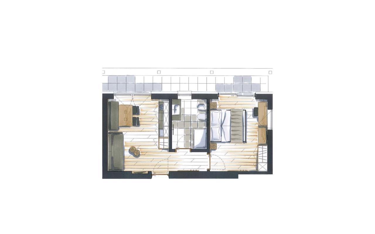 Apartment mit Balkon